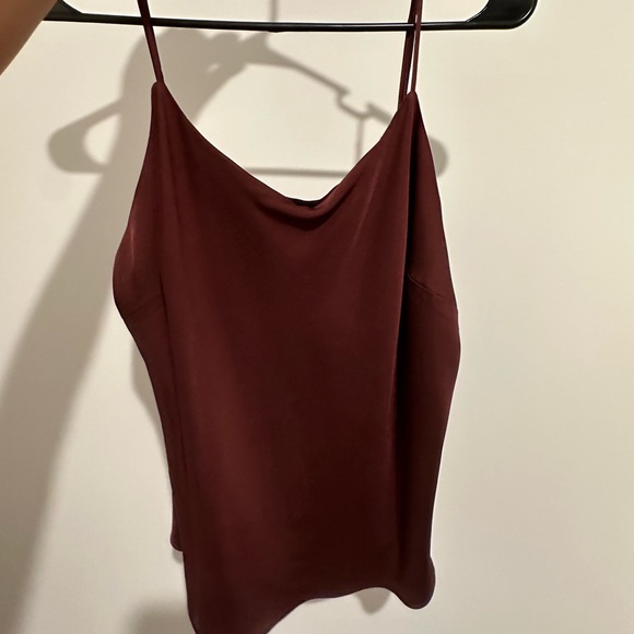 Satin scoop neck downtown cami size M color Rum Raisin! - Picture 7 of 9